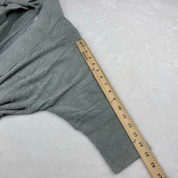 NWT Barefoot Dreams CozyChic Ultra Lite Pointelle Cardi sz L / XL Waterfall Sage - Picture 12 of 14